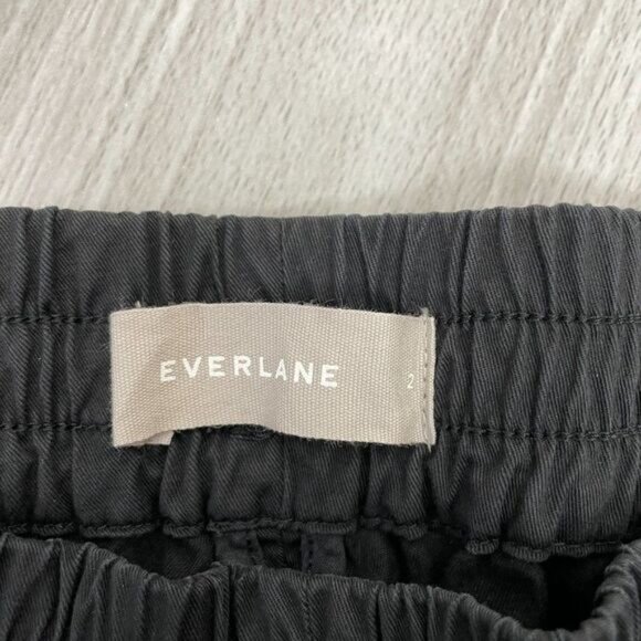 Everlane The Easy Chino Straight Leg High Waist Comfort Cotton Pant Black 2 - Picture 7 of 10